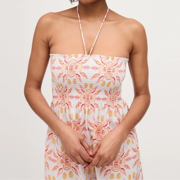 HILL HOUSE HOME The Lucy Nap Dress Orange Shell Mosaic Cotton XXL - Picture 3 of 6